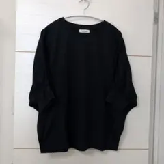 アーバンリサーチ サニーレーベル コットン ドルマン Tシャツ ブラック 五分袖