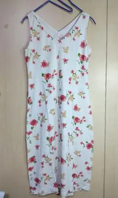 ノースリーブコットンワンピース〈L〉