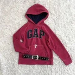 00s Y2K GAP ハートロゴ　フリース　パーカー　平成ギャル　海外ガール