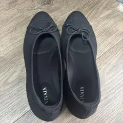 美品】VIVAIAラウンドトゥ ブロックヒールパンプス ブラック UK37,5