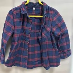 無印　チェックシャツ　100