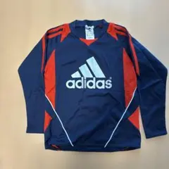 adidas ネイビー レッド 長袖シャツ 120