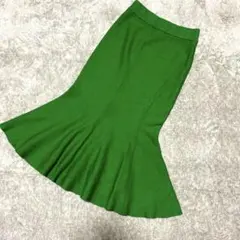 【Luchile】マーメイドスカート　フレアスカート　ニットスカート　グリーン