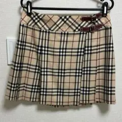 バーバリーブルーレーベル　ラップスカート　ベルト　ノバチェック