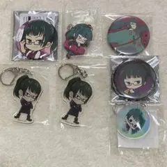 呪術廻戦 禪院真希　極楽湯　カフェ　くじ　缶バッジ　アクリルキーホルダー