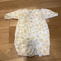 オーガニックコットン ベビー ロンパース 花柄