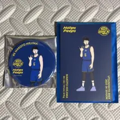 宇都宮ブレックス HoopsPeeps 比江島慎 缶バッジ ステッカー セットのサムネイル
