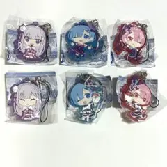 リゼロ カプセルラバーストラップ 誕生日 レム ラム エミリア コンプセット
