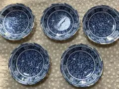 有田焼波型小皿5枚セット