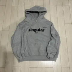 singular XXII ロゴ パーカー グレー シーイン