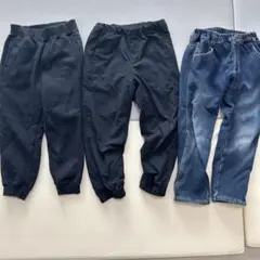110cm スウェットパンツ・デニムパンツセット