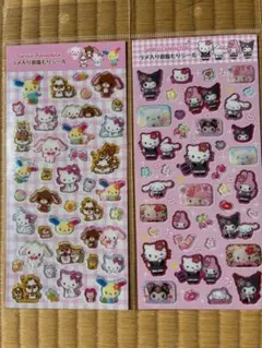 サンリオキャラクターズ ラメ入り樹脂もりシール２枚セット