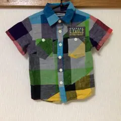 子供用　半袖チェックシャツ 120cm