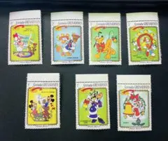 使用済 外国切手 貴重 タイ ディズニー切手セット マリ共和国発行 8種