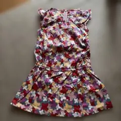 キッズ服　フェリシモ女の子花柄ワンピース〜110センチ〜