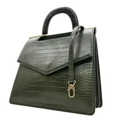 M me eme Leather ribbon top handle bag - メルカリ