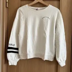 ピンクラテ　トレーナー ホワイト　150cm