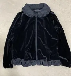 BEBE ❤︎ フリルがお嬢様 黒ベルベット ジャケット カーディガン