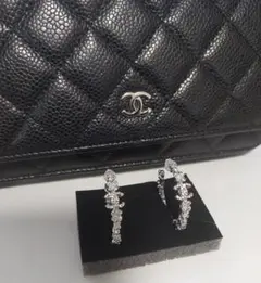 CCロゴ クリスタルフープピアス