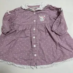 coeur a coeur ピンク 水玉模様 ワンピース 80cm