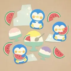 【ご好評のため追加販売！】【かき氷セット】 かわいい壁面　8月　7月　スイカのサムネイル
