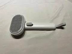 ペット用ブラシ「ワンプッシュ式」猫ブラシ 犬用ブラシ (ホワイト)