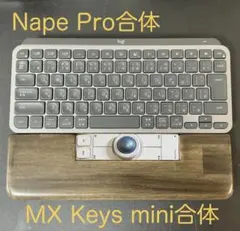 もりもり様オーダー作品Nape Pro合体パームレスト　セピア調ウォルナット塗装 もりもり様オーダー作品 Nape Pro合体 パームレスト セピア調