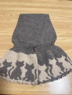 【美品】ニットマフラー ネコ　コジット