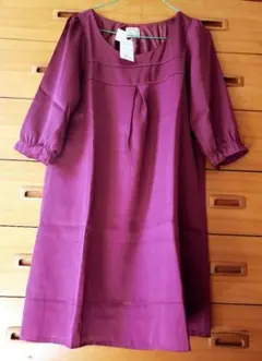 トッコクローゼット ボルドー ワンピース Mサイズ ９号サイズ ゆったりキレイめ
