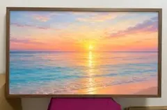 癒しの夕暮れ海 アートポスター リビングのインテリアに　デジタルアート