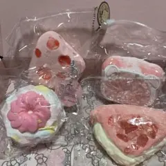 スクイーズまとめ売り　ピンク系デザート