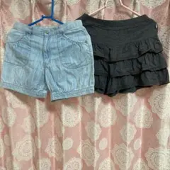 組曲キッズ スカート&短パンセット