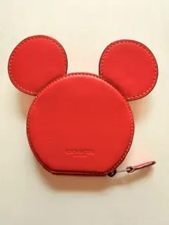 COACH ミッキーマウス型 コインケース レッド