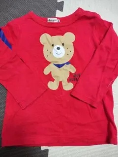 ミキハウス　ホットビスケッツ　90cm 長袖　ロンT　赤