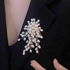 パール　ブローチ　コサージュ