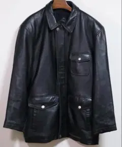CHEVIGNON レザー ジャケット カーコート XXL ブラック CHEVIGNON レザー ジャケット カーコート XXL ブラック - メルカリ