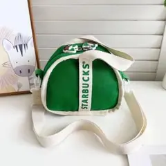 海外限定スターバックス　三角ポーチミニハンドバッグ　肩掛けタイプ　グリーン