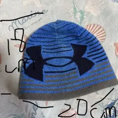 Under Armour ニット帽 ビーニー ブルー ボーダーのサムネイル