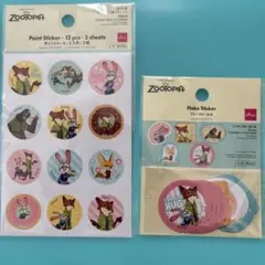 ズートピア ポイントシール フレークシール ダイソー 2点セット