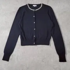 【美品】M.BLANC エムブラン パール付 カーディガン 2 M相当