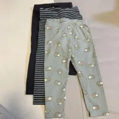 H&M コットンレギンス3枚セット