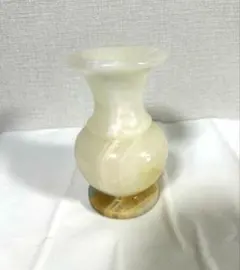 【台湾購入】天然石 花瓶 花器 石製 フラワーベース ヴィンテージ オニキスのサムネイル