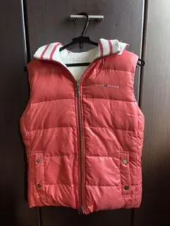 Tommy Hilfiger ベスト リバーシブル ファー付フード