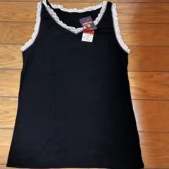 新品　ラン型インナー　ブラックキャミソール LLサイズ　東レ　ソフトサーモ　暖か