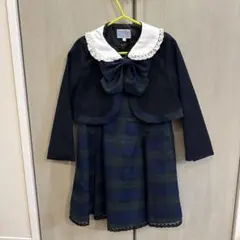 フォーマルドレスセット ネイビー・グリーンチェック