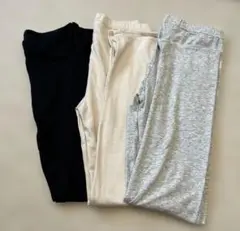UNIQLOエアリズム　コットンリブ UVカットレギンス　3枚セット