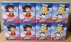 東方Project ゆっくり風デフォルメフィギュア 博麗霊夢 霧雨魔理沙　8個のサムネイル