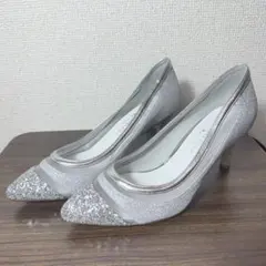 ☆新品☆artemis DIANAシルバーグリッターポインテッドトゥパンプス