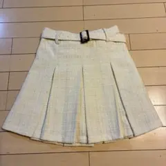 ラメツイード　スカパン　プリーツスカート