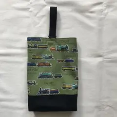 蒸気機関車　鉄道　シューズバッグ